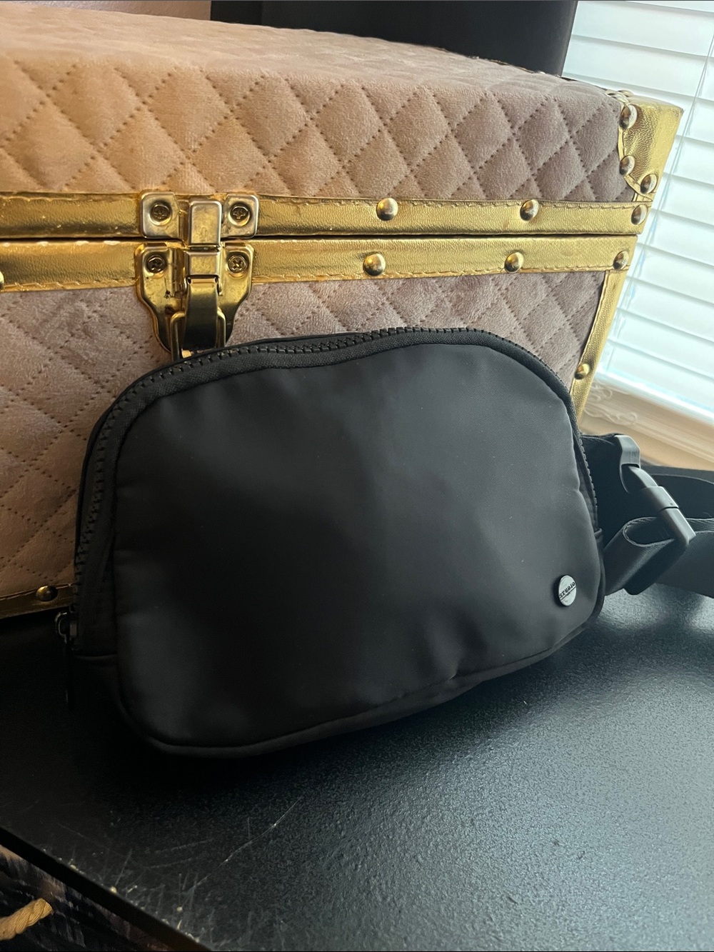 Black Men's Belt Bag with Minimal Logo - Studio Brand